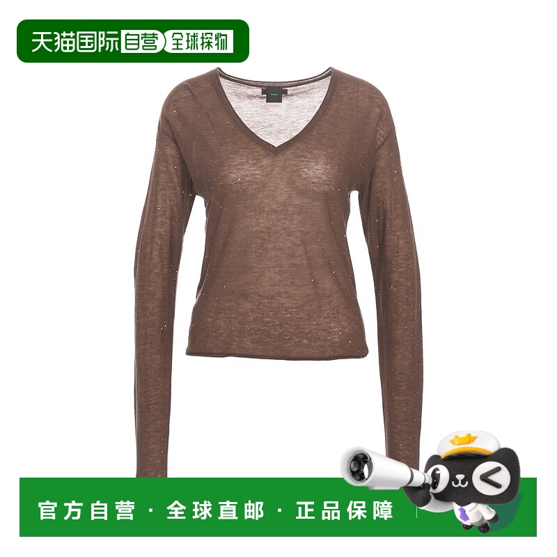 1h可退 PINKO 女士针织衫 105400A2PML73 AW2025 深棕色 Pullover