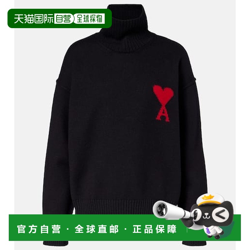 1h可退 潮奢 Ami Paris 女士 Ami de Cœur 初剪羊毛高领毛衣