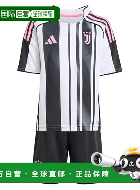 ADIDAS Juventus 25/26赛季迷你主场青少年套装 中性短裤球衣