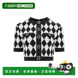 潮奢 圆领提花拉链T恤 Balmain 女士 DF1AI116KG66 巴尔曼 1h可退