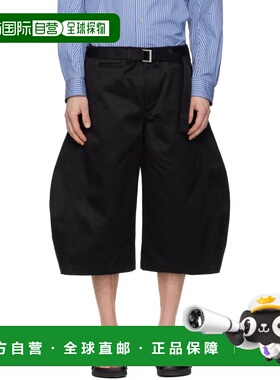 1h可退 潮奢 Sacai 男士 黑色 Cotton Chino 短裤 2603968M