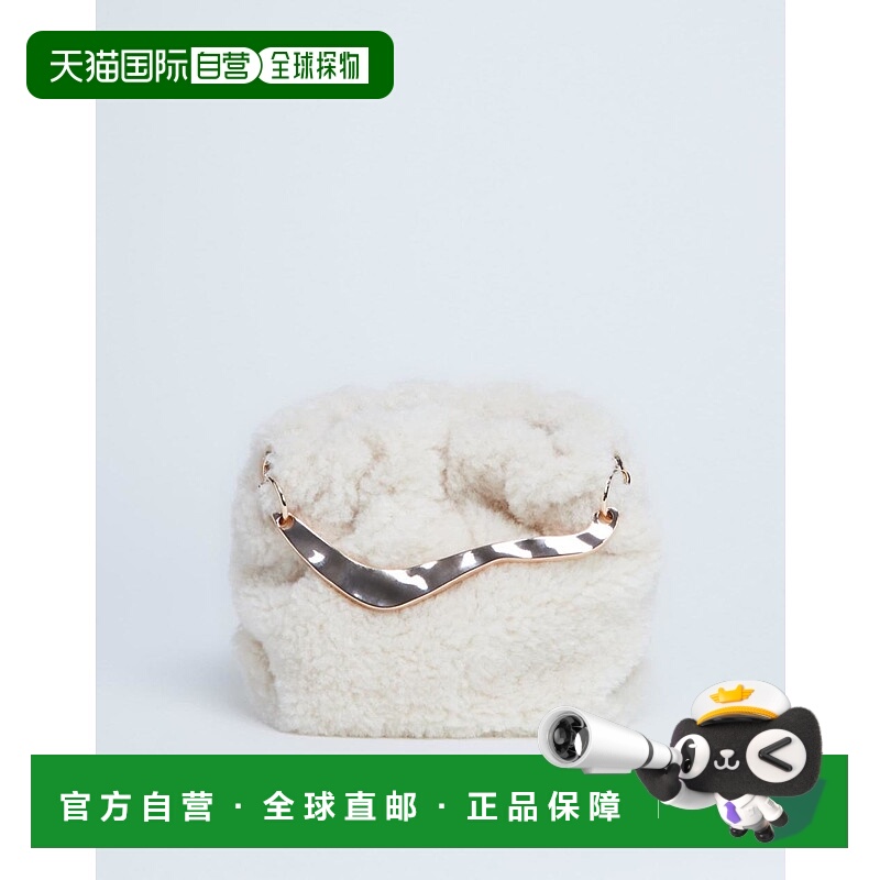 1h可退 潮奢 Topshop 女士 Gabriette borg 金属边手柄手提包(奶)