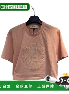 FENDI 女士T恤 FS9715ASNIF1RX7 SS2025 粉红色 短袖T恤