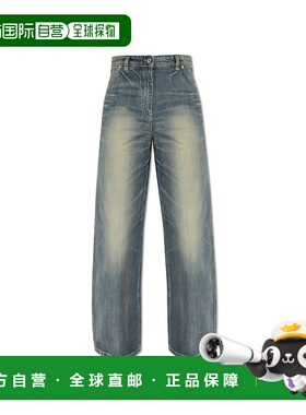 KENZO 女士牛仔裤 FE52DP2276I7DY SS2024 灰色直筒裤
