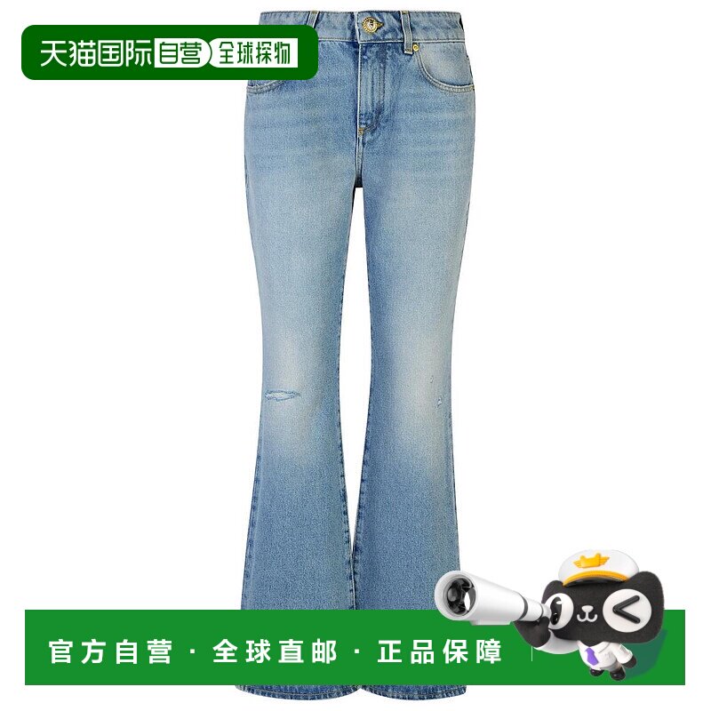 BALMAIN 女士牛仔裤 DF1MJ130DE536FC AW2024 蓝色 FLARE FIT JEA
