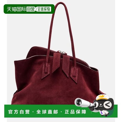 潮奢 The Attico 女士 La Passeggiata 中号绒面革手提包单肩包