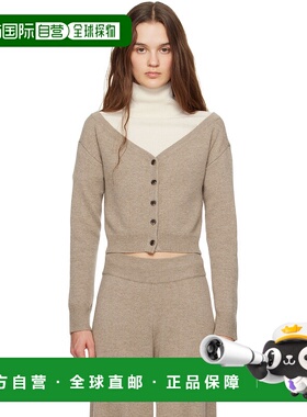 1h可退 潮奢 LISA YANG 女士 灰褐色 Beata 开衫 2024509羊绒针织