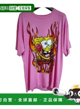 1h可退 MOSCHINO 女士衬衫 EA070805442208 SS2021 粉红色 印花T