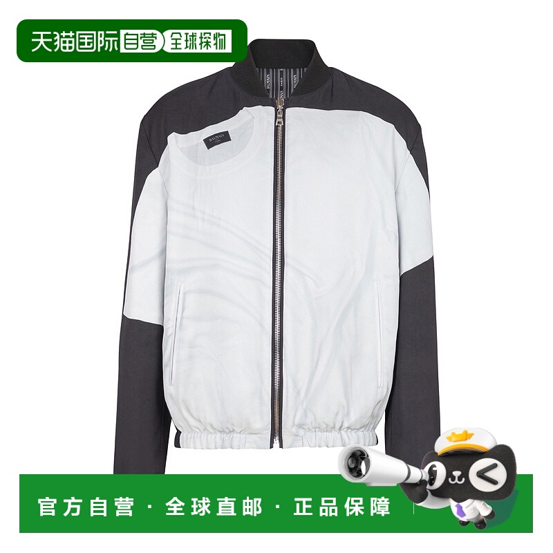 1h可退 BALMAIN 男士夹克 EH1TF950VH53EAB SS2025 白色 印花飞行