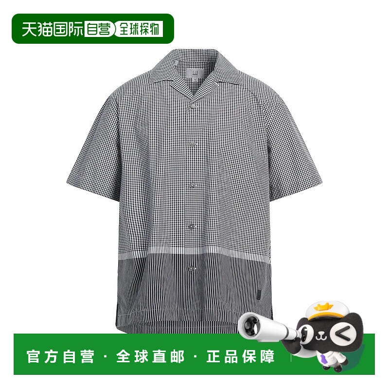 1h可退 潮奢 Dunhill 登喜路 男士 格纹衬衫 black黑色 舒适时尚