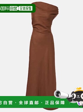 1h可退 潮奢 FAITHFULL THE BRAND 女士 Suis 不对称亚麻长款连衣