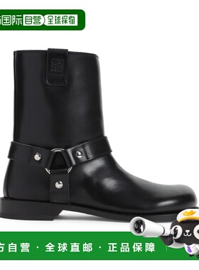 LOEWE 女士靴子 LSS4285X011100BLACK SS2025 女靴黑色短靴