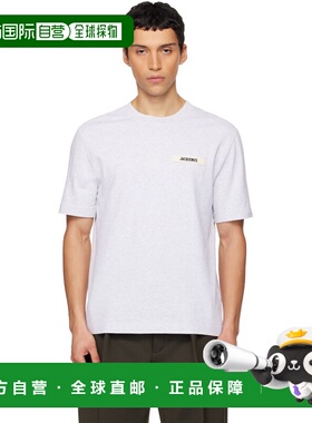 1h可退 潮奢 Jacquemus 男士 灰色 The Gros Grain T 恤 25HTSM00