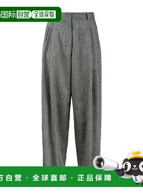 MAX MARA 女士休闲裤 BELLO AW2025 灰色 Max Mara Gray Wool Fla