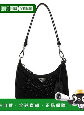 PRADA 女士手提包 1BC204VYRO2C4QF0002 AW2024黑色单肩包腋下包