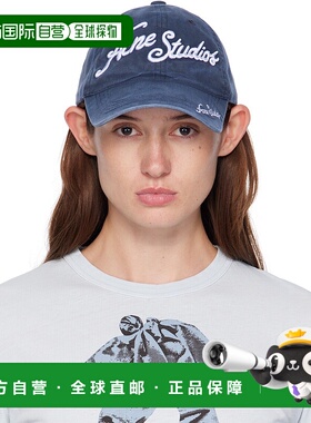 1h可退 潮奢 Acne Studios 艾克妮 女士 蓝色徽标棒球帽 C40416