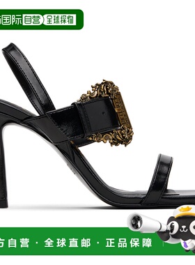 1h可退 潮奢 versace 范思哲 女士 黑色 Baroque Buckle Emily 凉