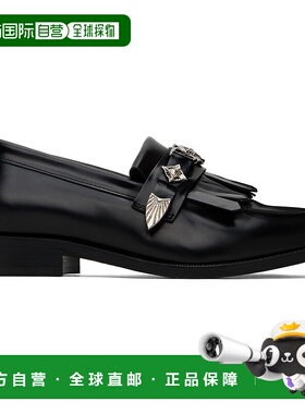 1h可退 潮奢 Toga Pulla 男士 黑色流苏穆勒鞋 FTVRM132409021