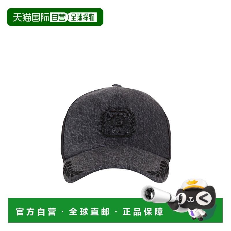 1h可退 BALMAIN 男士帽子 FH1XA490MH56YIE AW2025 黑色 刺绣牛仔