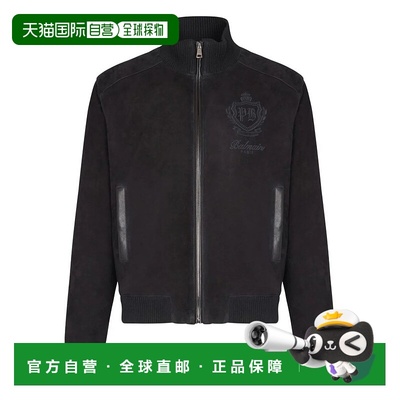 BALMAIN 男士夹克 FH0TFA87LD910PA AW2025 黑色 Suede jacket wi