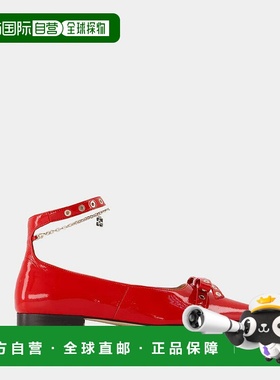 GANNI 女士芭蕾乐福鞋 S2752 AW2024 红色 Ganni Eyelets Jewel B