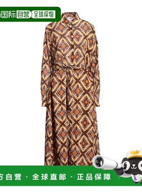 1h可退 潮奢 Massimo Alba 女士 衬衫式连衣裙 brown棕色 舒适时