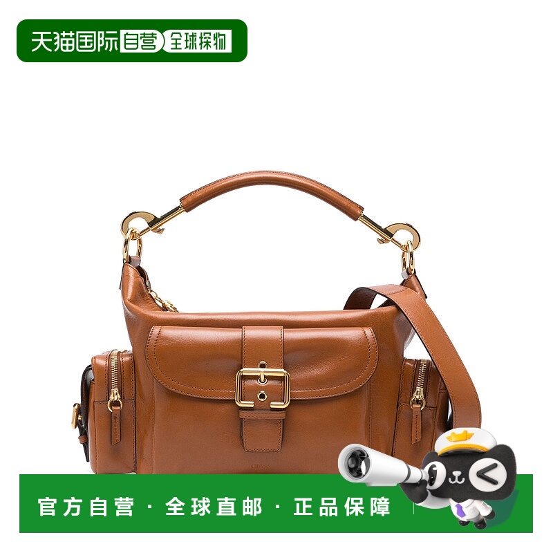 1h可退 CHLOÉ 女士斜挎包 C24AS533N8326M CO 棕色 Leather Camer