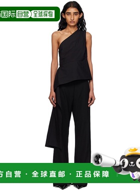 1h可退 潮奢 ST.AGNI 女士 黑色 Asymm Origami 上装 S25205BLK