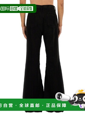 RICK OWENS 男士休闲裤  RU02E1335MLC909黑色 AW2025直筒裤