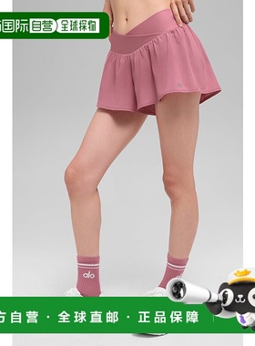 alo yoga  V-Cute Running Short 时尚轻盈宽松跑步  运动短裤  w