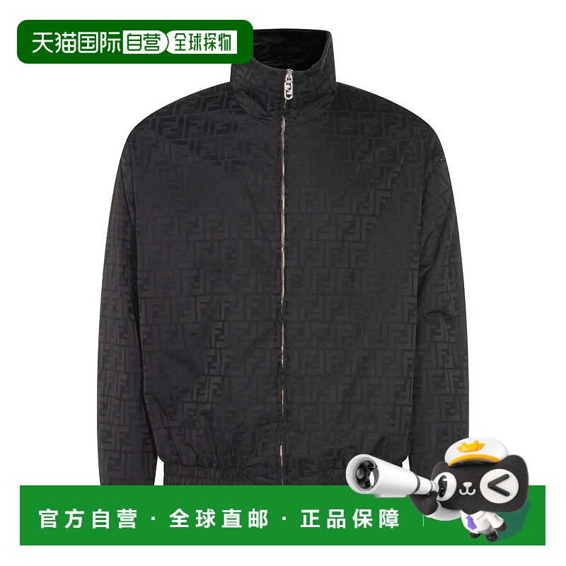 1h可退 潮奢 Fendi 芬迪 男士 黑色休闲夹克 FAA951ATN9F0GNME
