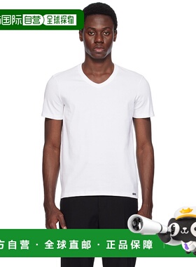 1h可退 潮奢 Tom Ford 汤姆 福特 男士 白色 T 恤 T4M09104