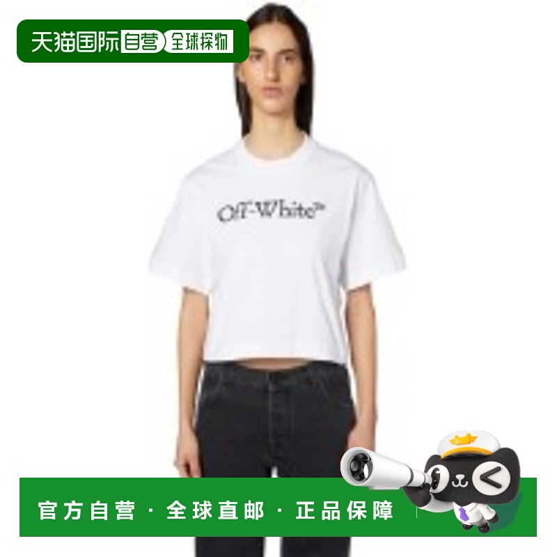 1h可退 OFF-WHITE 女士T恤 OWAA090C99JER0040110 AW2025短袖短款