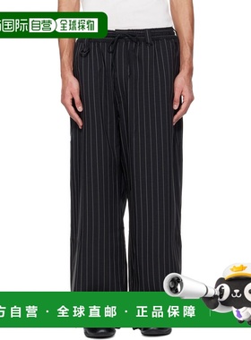 1h可退 潮奢 Y-3 男士 黑色 Sport Uniform Pinstripe 长裤 KR017