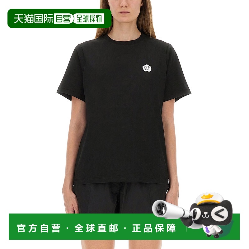 1h可退 KENZO 女士T恤 FF52TS5524SO99J AW2025 黑色 BOKE FLOWER