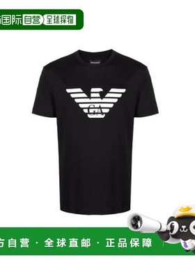 EMPORIO ARMANI 男士黑色T恤 8N1TN5-1JPZZ-0022阿玛尼