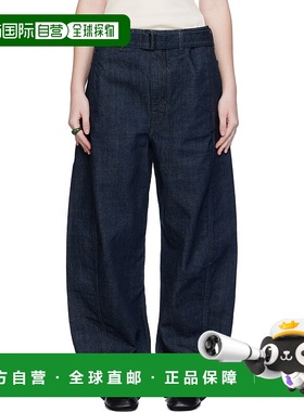 1h可退 潮奢 Lemaire 女士 蓝色 Twisted Belted 牛仔裤 PA326LD1