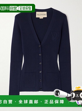 1h可退 潮奢 valentino 华伦天奴 女士 刺绣羊毛针织开衫 7B3KA12