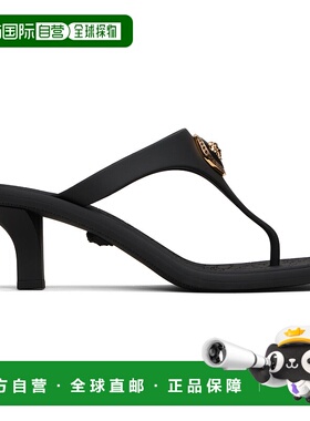 1h可退 潮奢 versace 范思哲 女士 黑色 Alia Rubber Thong 55 凉