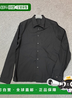 PRADA 男士衬衫 SC54110IVF0002 AW2024 黑色 CAMICIE长袖