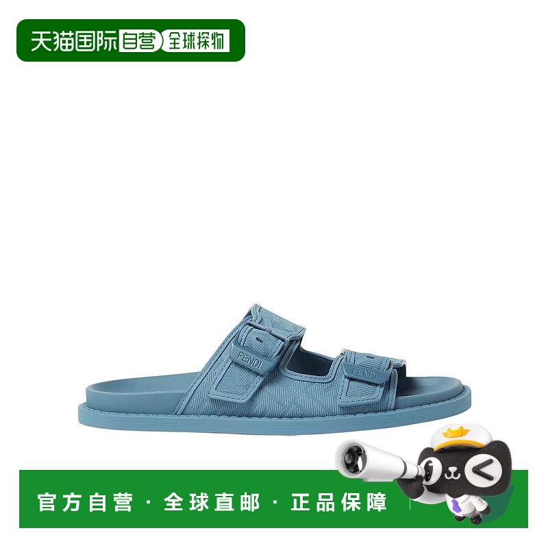 1h可退 FENDI 男士凉鞋 7X1604AN8BF12KC SS2025 蓝色 Feel 拖鞋