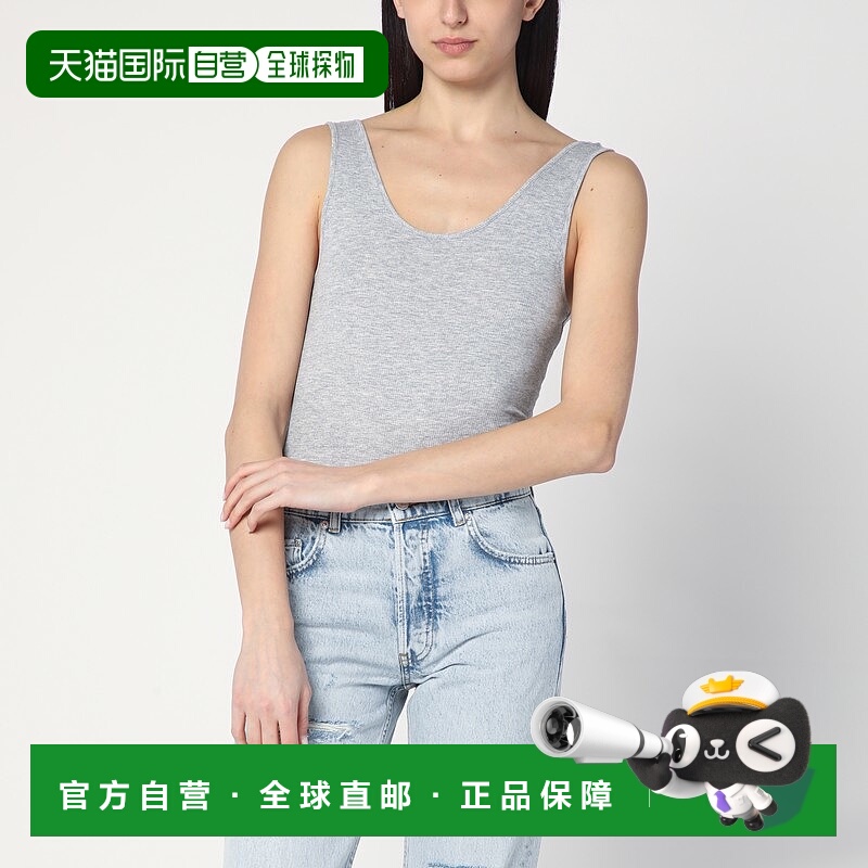 1h可退 潮奢 ANINE BING 女士 Ginny 灰色罗纹连体衣 A0810672VIG