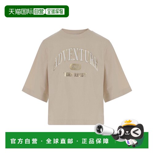 PINKO 女士T恤 104604A2CSC03 SS2025 米白色 短袖T恤