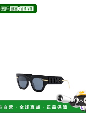 FENDI 女士眼镜 FE40097I01V AW2025 黑色太阳镜