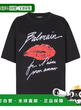 BALMAIN 女士T恤 EF1EG110GE45EIM SS2025 黑色 短袖T恤