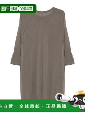 RICK OWENS 男士T恤 RU01E5274JS34 SS2025 短袖T恤 灰色圆领