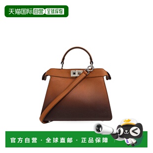 FENDI 女士斜挎包 8BN327AYD2F1TDV CO 棕色 Peekaboo ISeeU smal
