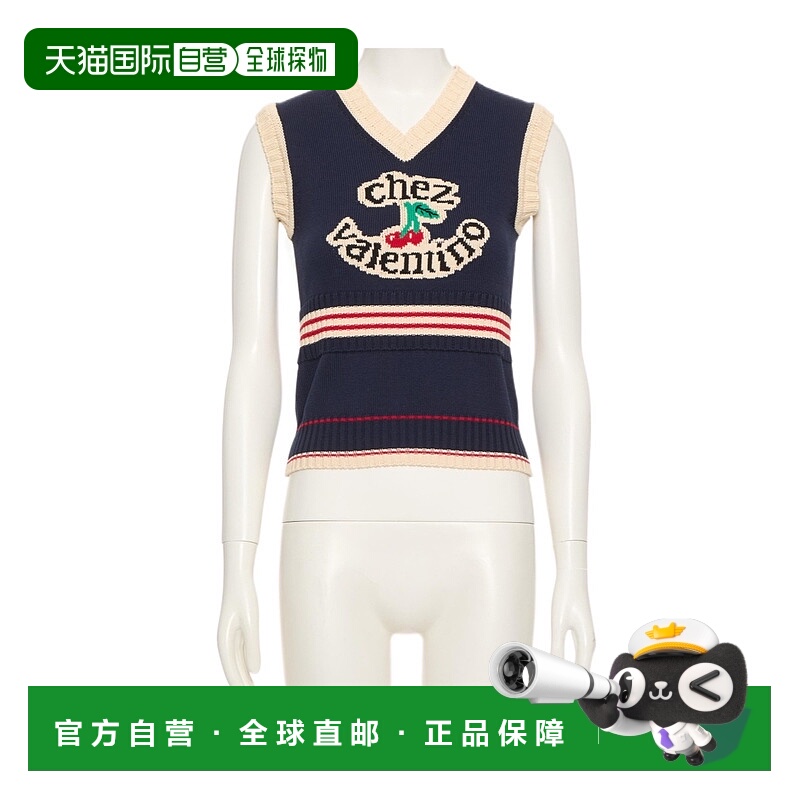 1h可退 VALENTINO 女士针织衫 BKM06E9HM0W6 AW2025 白色 无袖针