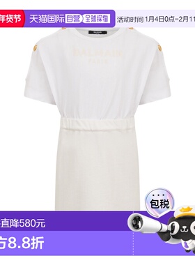 BALMAIN 女童连衣裙 BY1B21KZ3183102BC SS2026 白色