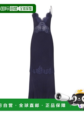 1h可退 潮奢 Self-Portrait 女士 蓝色连衣裙 RS26176XNNAVY长裙